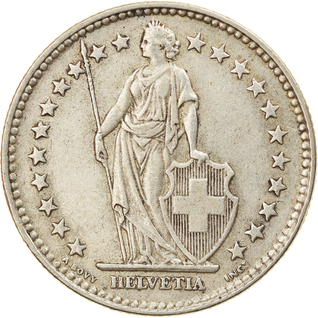 Coin, Switzerland, 2 Francs, 1931, Bern, EF(40-45), Silver, KM:21