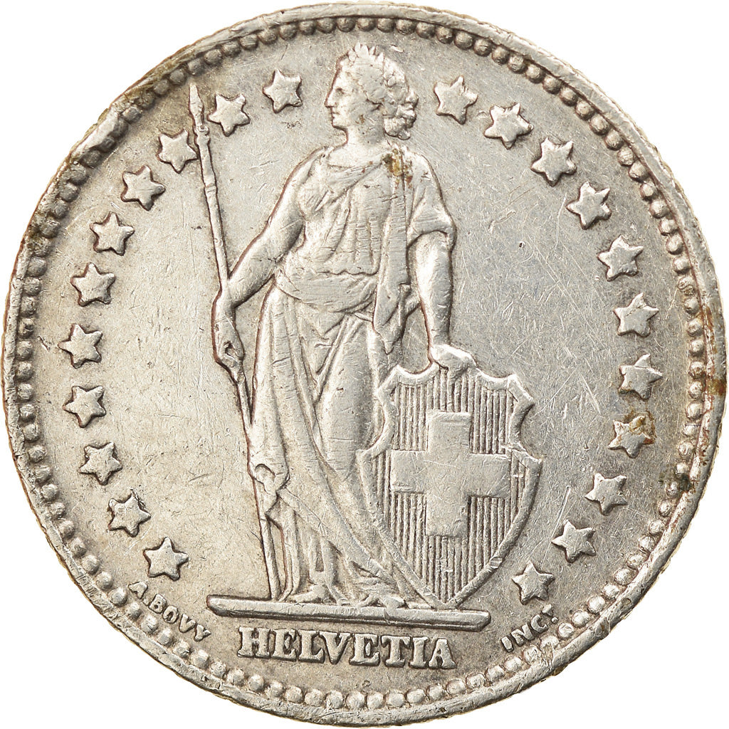 Coin, Switzerland, Franc, 1937, Bern, VF(20-25), Silver, KM:24