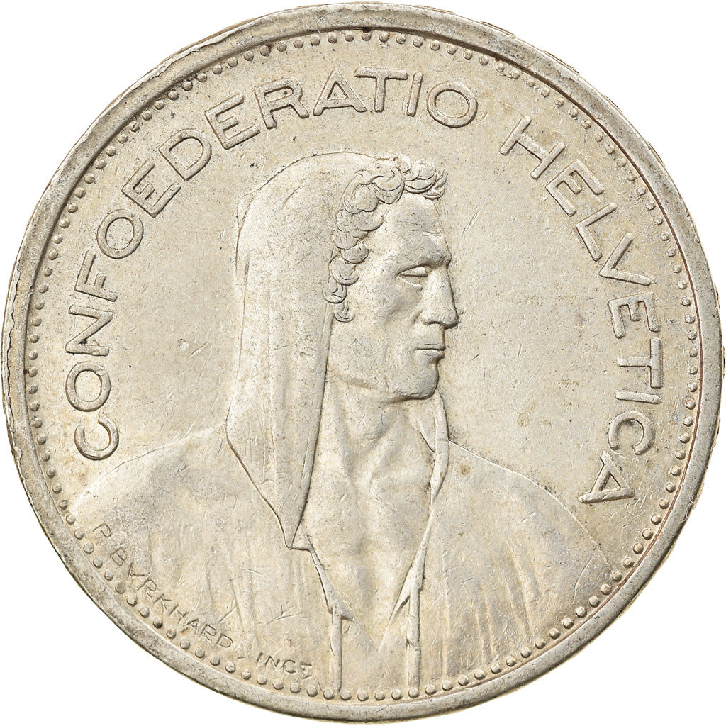 Coin, Switzerland, 5 Francs, 1951, Bern, EF(40-45), Silver, KM:40