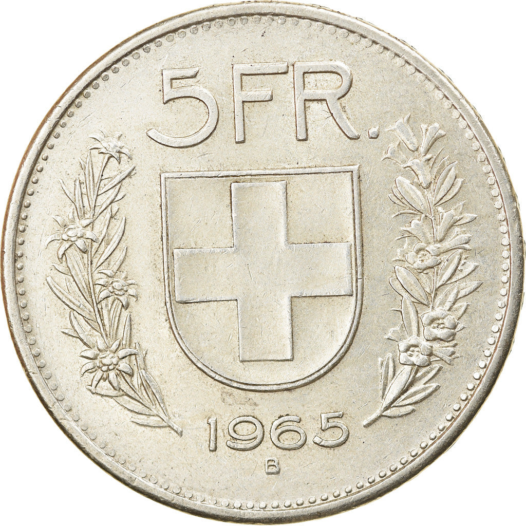 Münze, Schweiz, 5 Francs, 1965, Bern, SS, Silber, KM:40