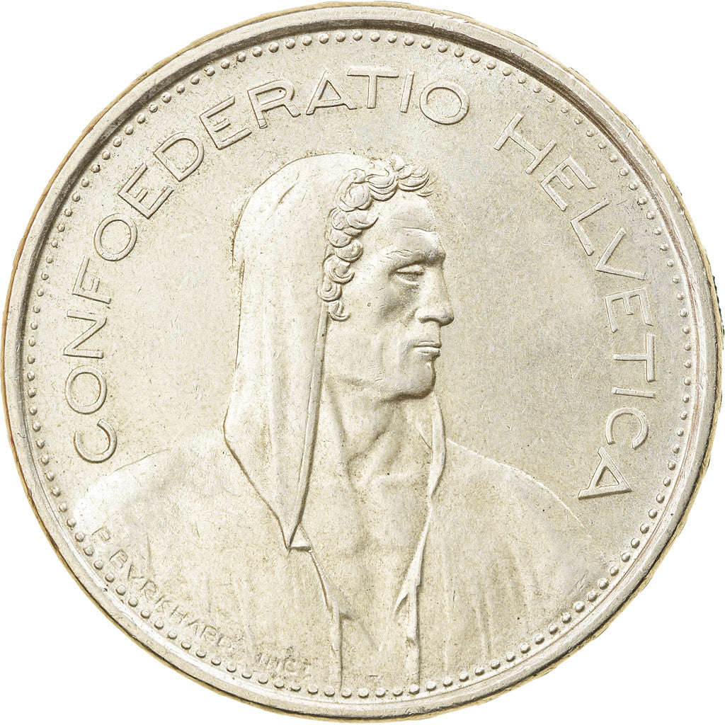 Coin, Switzerland, 5 Francs, 1967, Bern, VF(30-35), Silver, KM:40