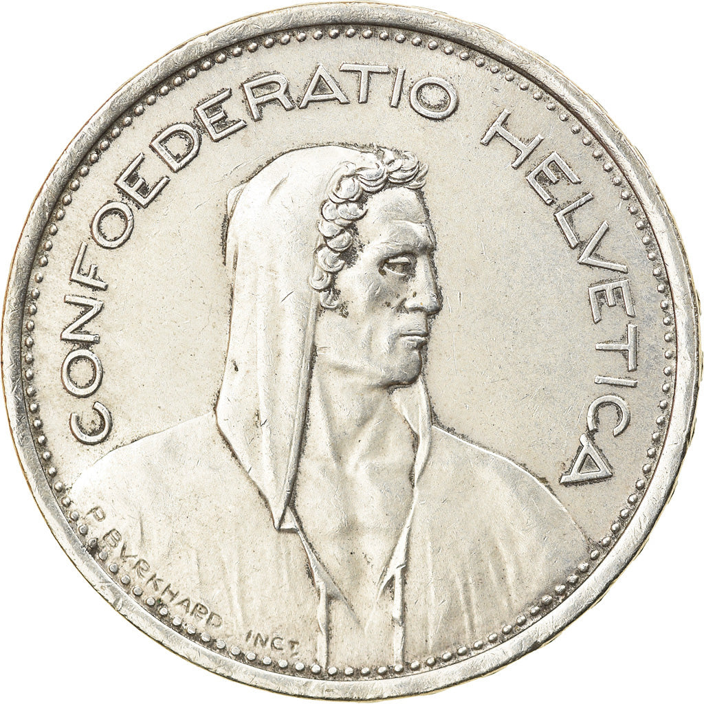 Coin, Switzerland, 5 Francs, 1969, Bern, AU(55-58), Silver, KM:40