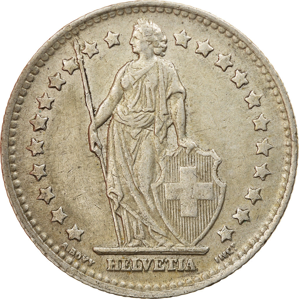 Coin, Switzerland, Franc, 1945, Bern, VF(30-35), Silver, KM:24