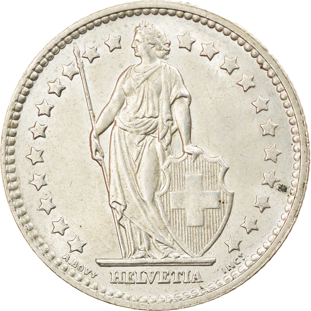 Coin, Switzerland, Franc, 1957, Bern, AU(55-58), Silver, KM:24