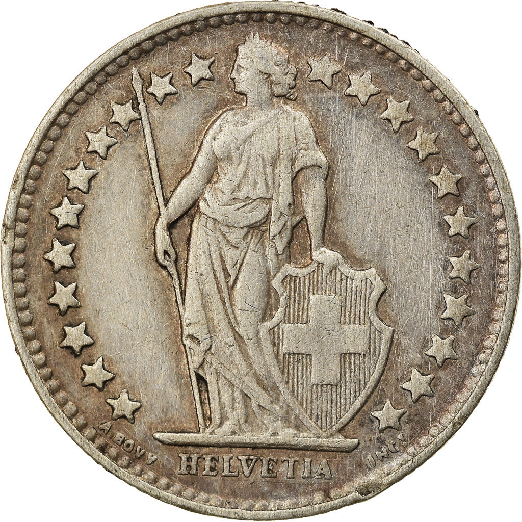 Coin, Switzerland, 1/2 Franc, 1953, Bern, VF(30-35), Silver, KM:23