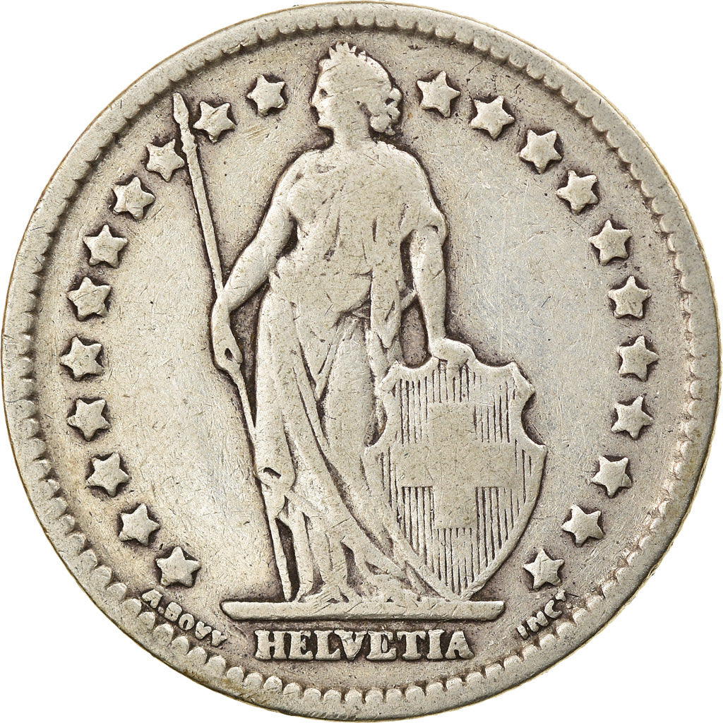 Moneta, Svizzera, Franc, 1908, Bern, BB, Argento, KM:24