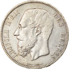 Coin, Belgium, Leopold II, 5 Francs, 5 Frank, 1973, EF(40-45), Silver, KM:24