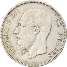 Coin, Belgium, Leopold II, 5 Francs, 5 Frank, 1872, EF(40-45), Silver, KM:24