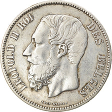 Coin, Belgium, Leopold II, 5 Francs, 5 Frank, 1871, EF(40-45), Silver, KM:24