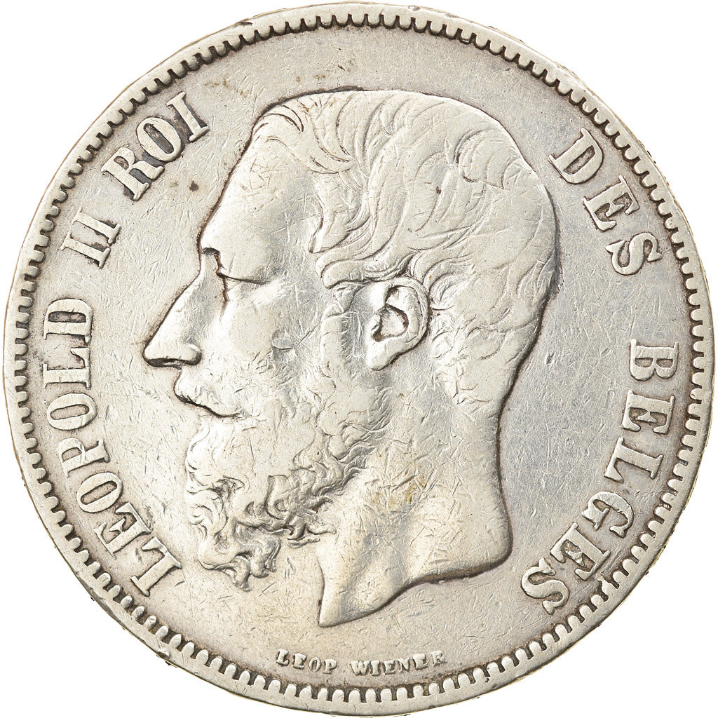 Coin, Belgium, Leopold II, 5 Francs, 5 Frank, 1870, EF(40-45), Silver, KM:24