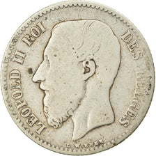 Coin, Belgium, Leopold II, Franc, 1867, VF(20-25), Silver, KM:28.1