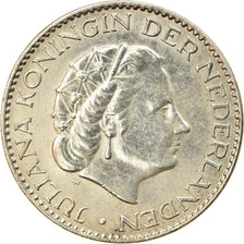 Coin, Netherlands, Juliana, Gulden, 1957, AU(55-58), Silver, KM:184