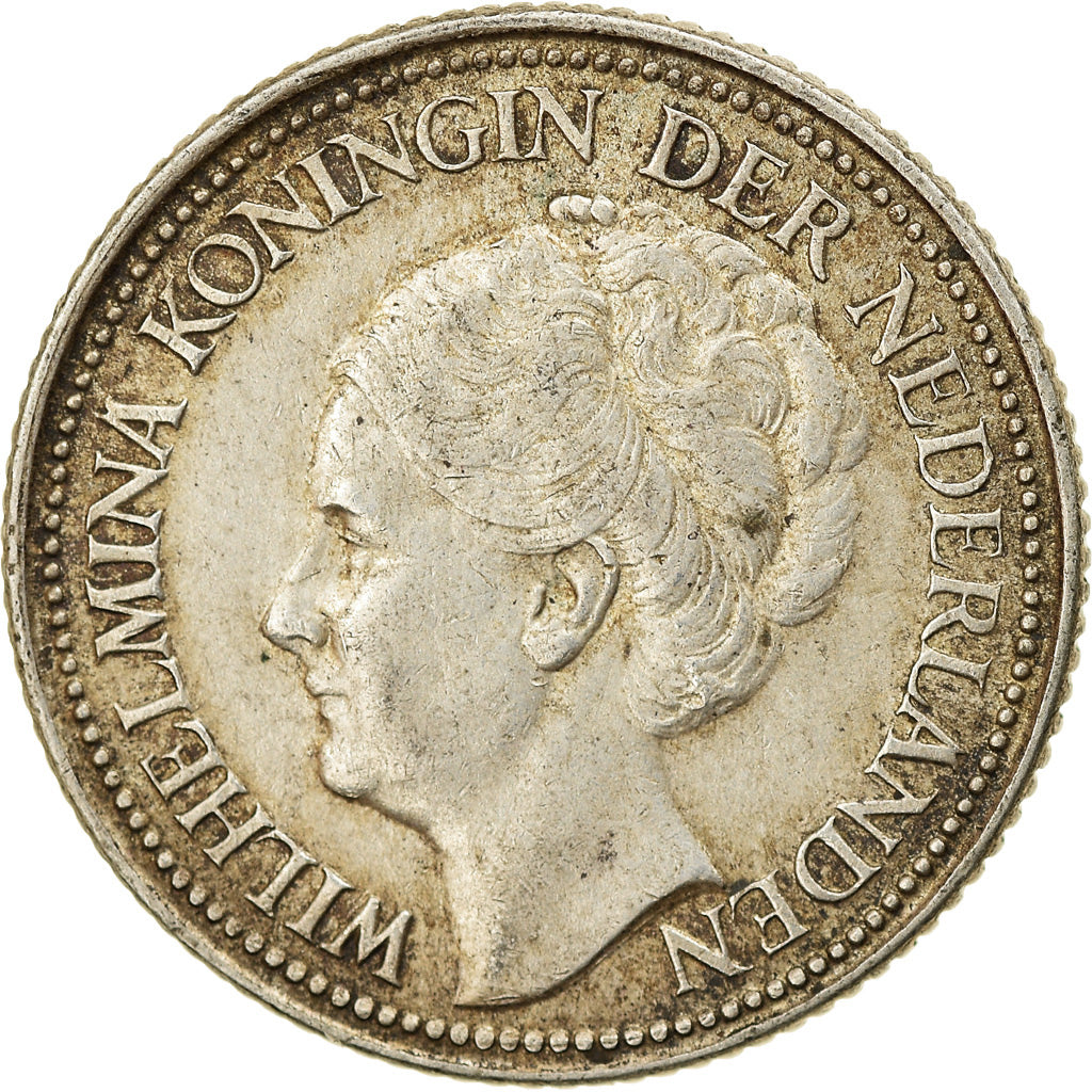 Munten, Nederland, Wilhelmina I, 25 Cents, 1941, ZF, Zilver, KM:164
