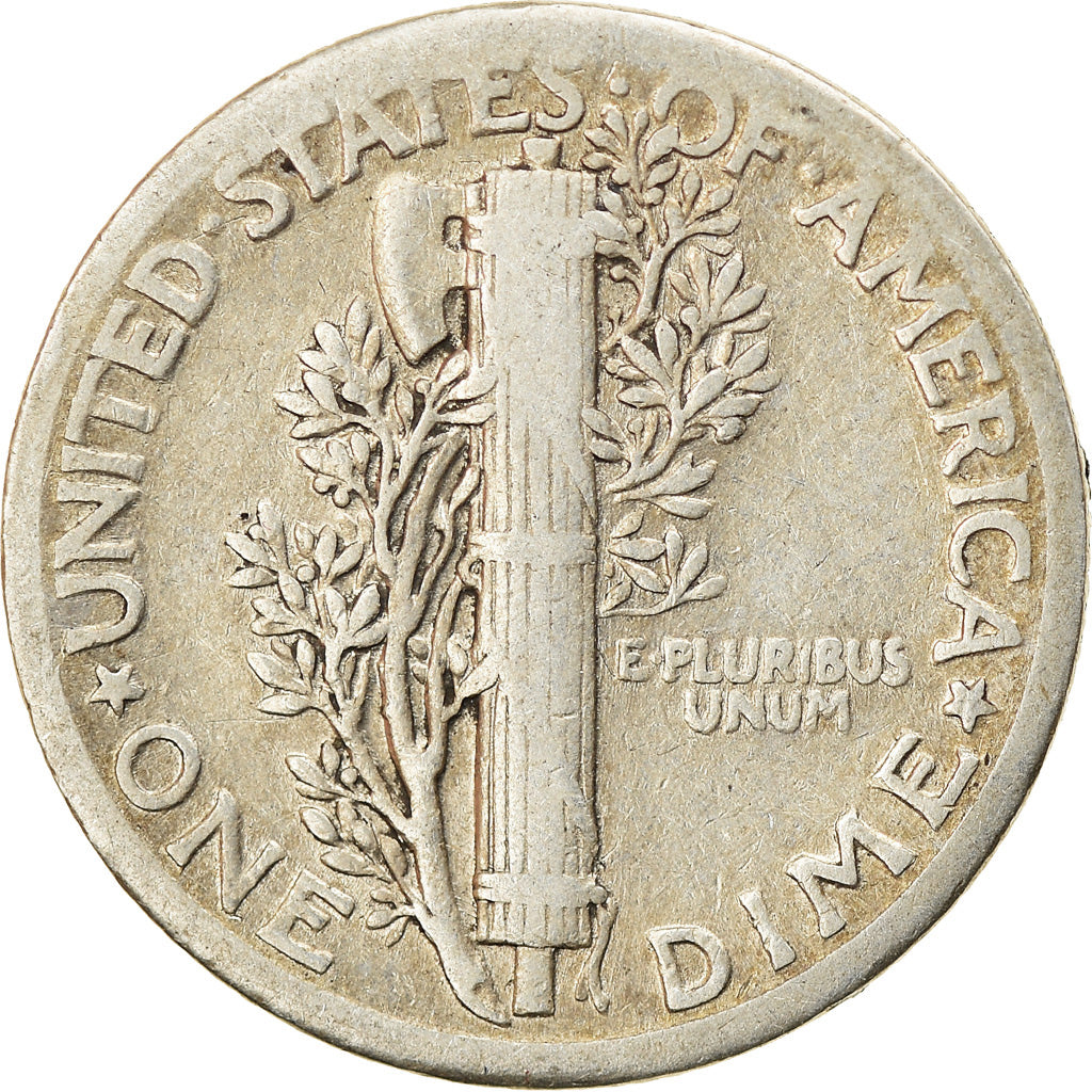 Coin, United States, Mercury Dime, Dime, 1934, U.S. Mint, Philadelphia