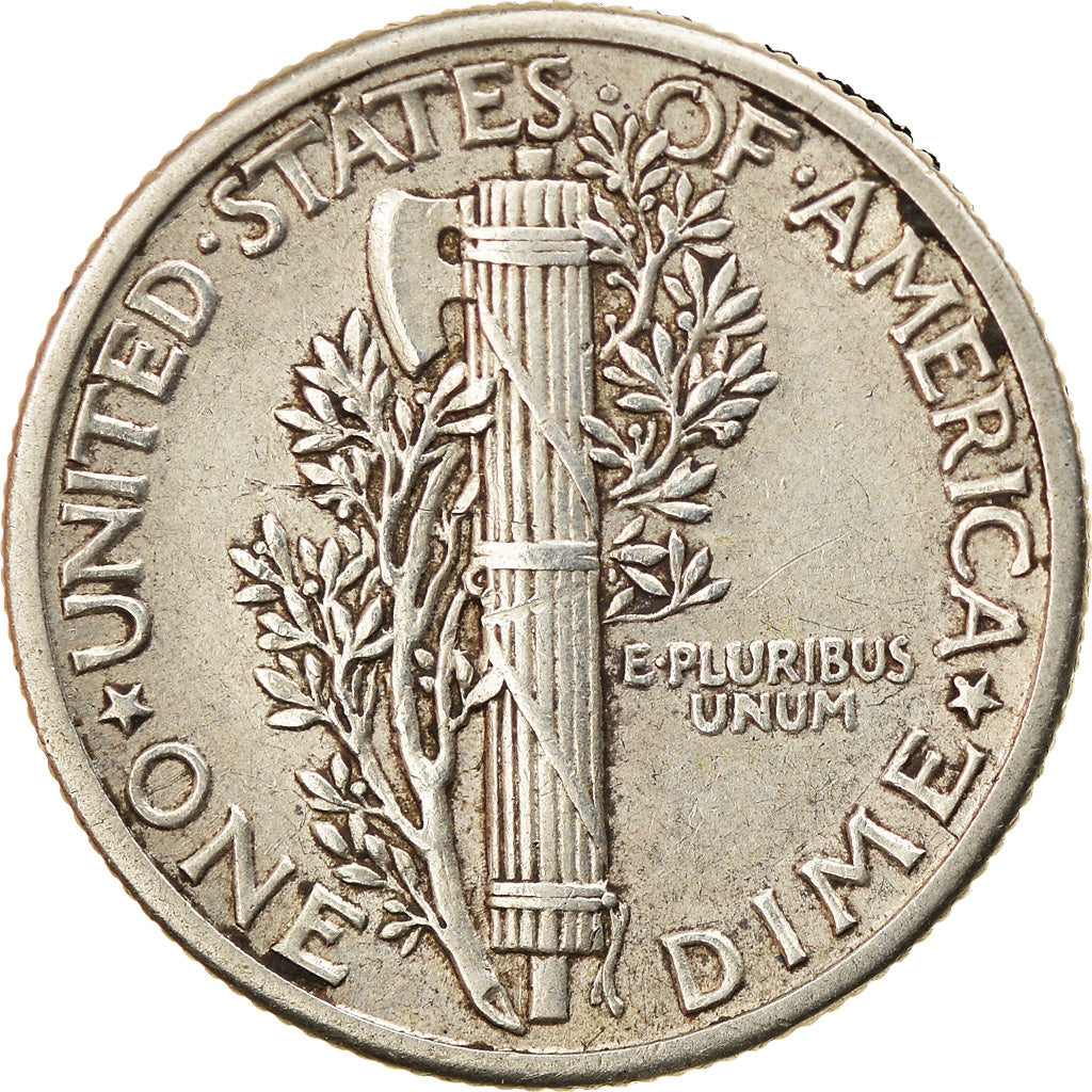 Coin, United States, Mercury Dime, Dime, 1942, U.S. Mint, Philadelphia