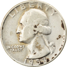 Moneta, Stati Uniti, Washington Quarter, Quarter, 1953, U.S. Mint, Denver, MB+