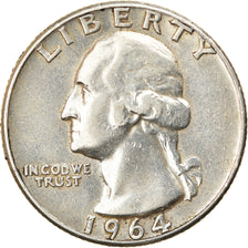 Coin, United States, Washington Quarter, Quarter, 1964, U.S. Mint, Philadelphia