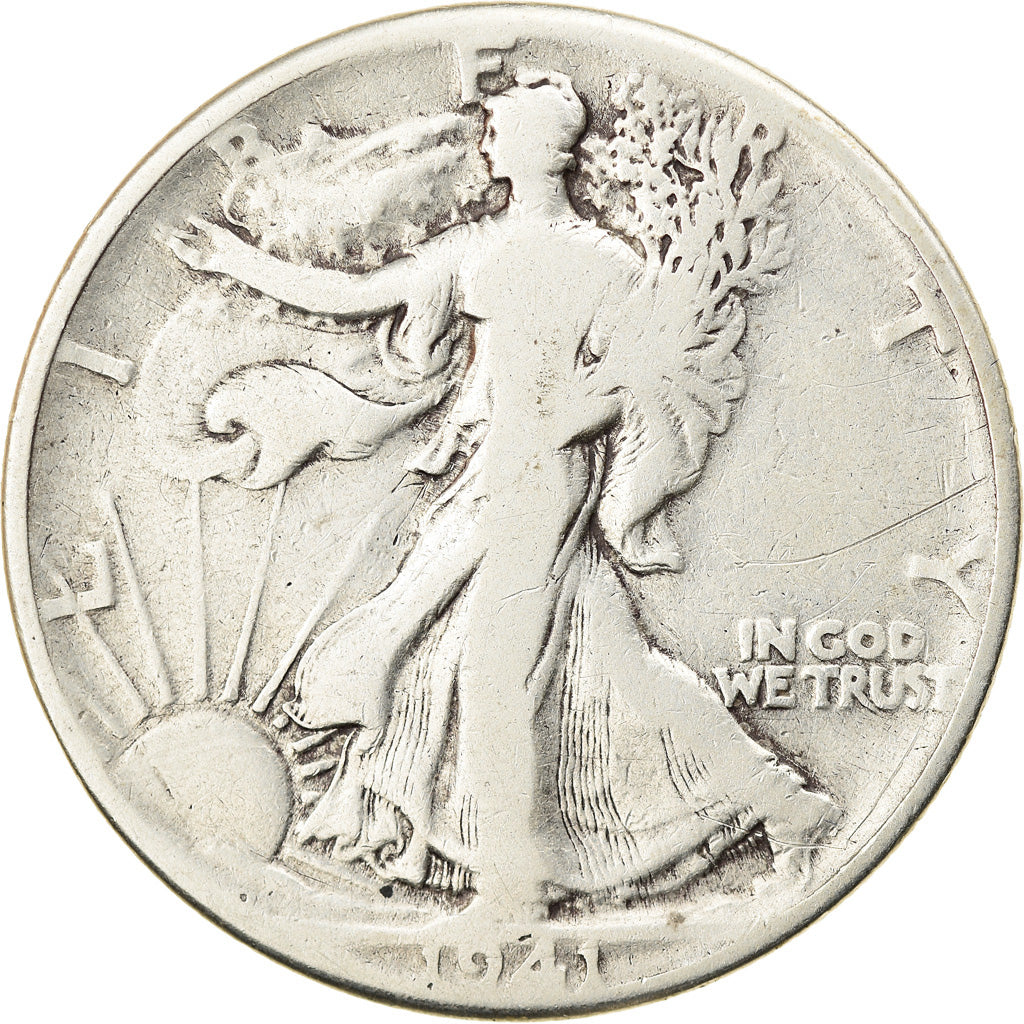Coin, United States, Walking Liberty Half Dollar, Half Dollar, 1941, U.S. Mint