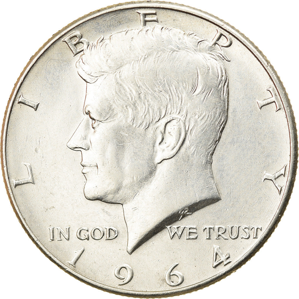 Coin, United States, Kennedy Half Dollar, Half Dollar, 1964, U.S. Mint