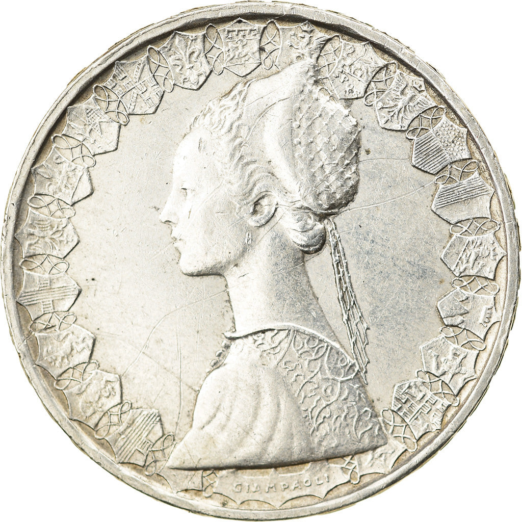 Coin, Italy, 500 Lire, 1964, Rome, EF(40-45), Silver, KM:98