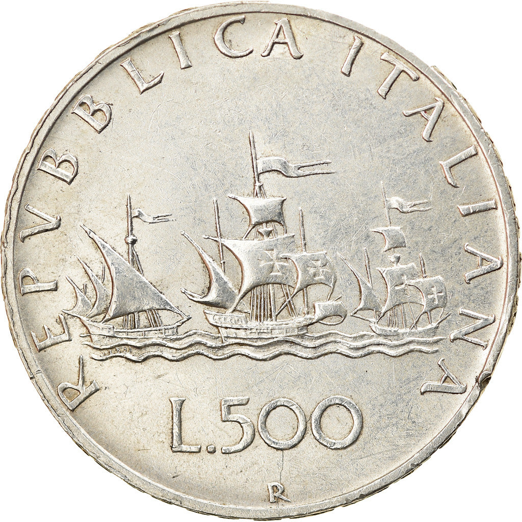 Coin, Italy, 500 Lire, 1964, Rome, EF(40-45), Silver, KM:98