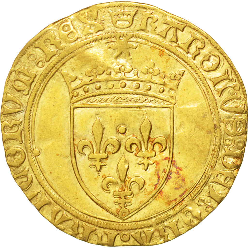 FRANCE, Ecu d'or, Saint Lô, AU(50-53), Gold, Duplessy #575, 3.41