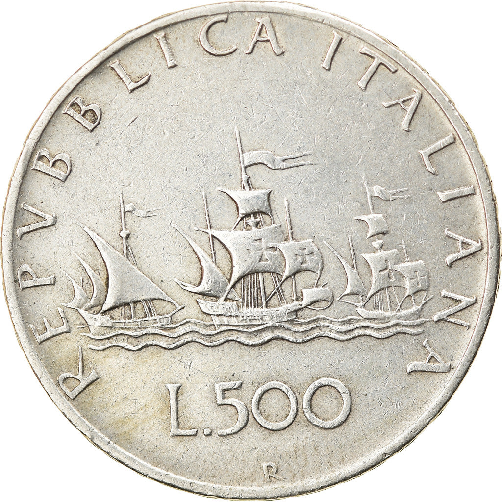 Coin, Italy, 500 Lire, 1961, Rome, EF(40-45), Silver, KM:98