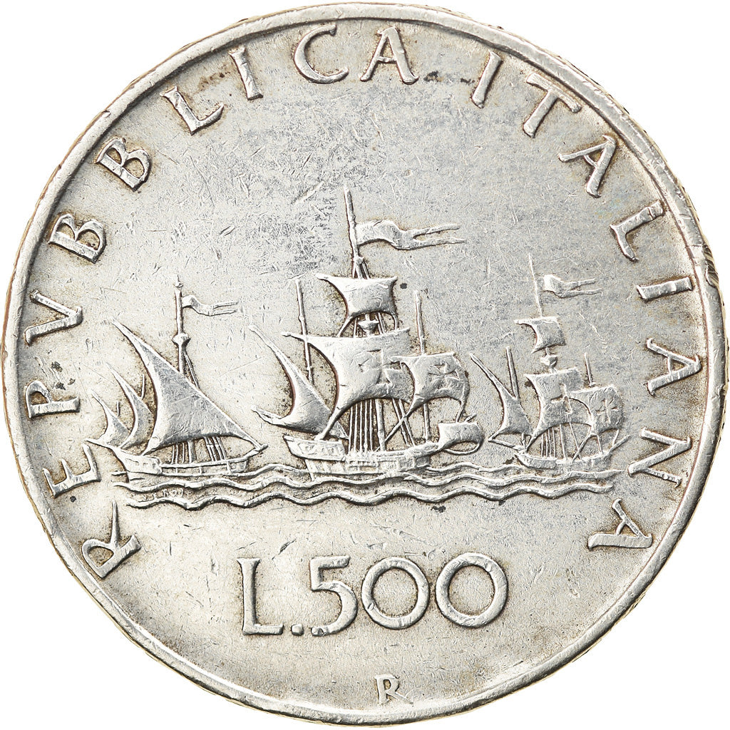 Coin, Italy, 500 Lire, 1959, Rome, EF(40-45), Silver, KM:98
