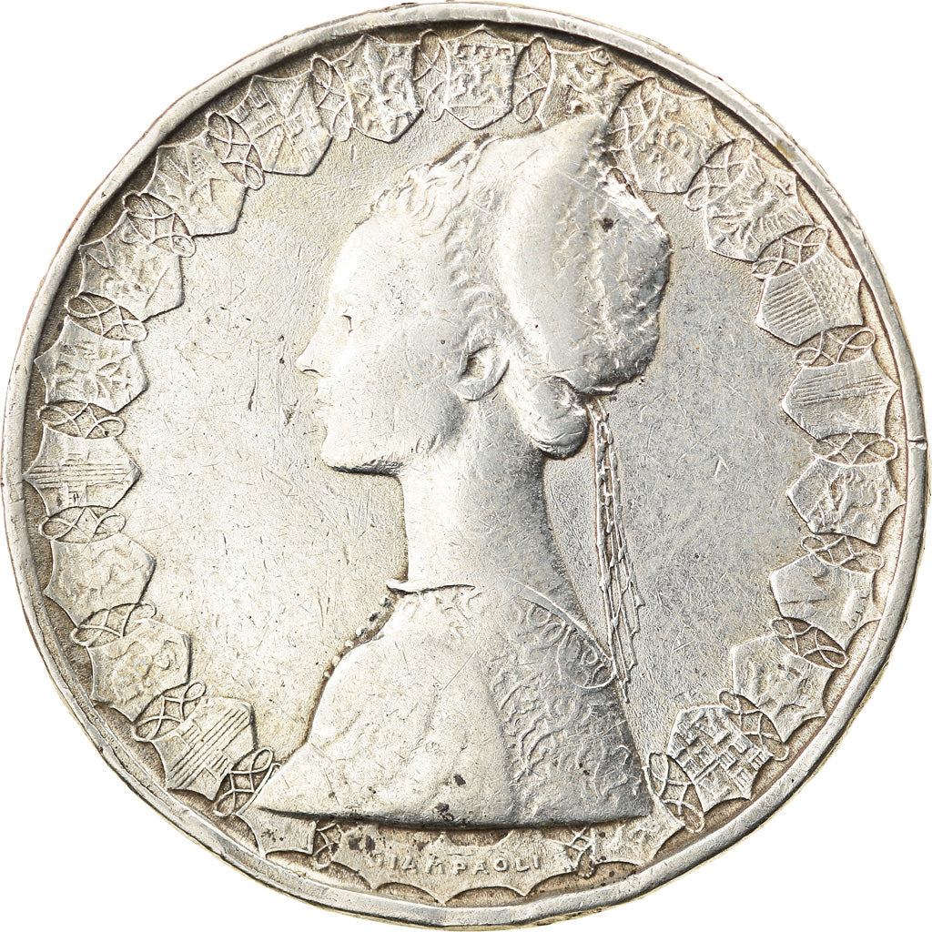 Coin, Italy, 500 Lire, 1959, Rome, EF(40-45), Silver, KM:98