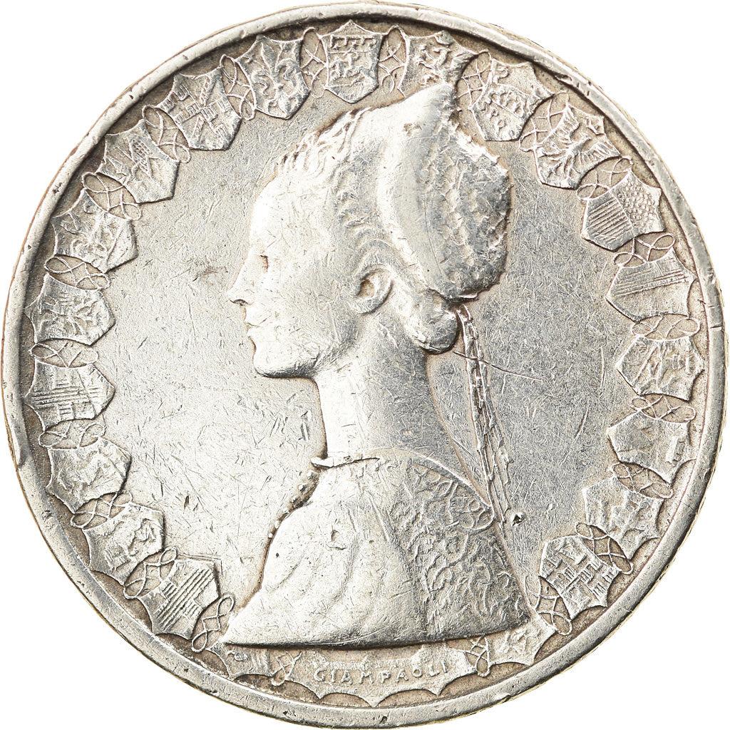 Coin, Italy, 500 Lire, 1958, Rome, VF(30-35), Silver, KM:98