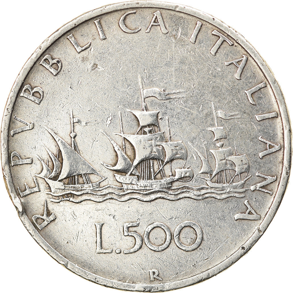 Coin, Italy, 500 Lire, 1958, Rome, VF(30-35), Silver, KM:98