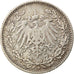 Coin, GERMANY - EMPIRE, 1/2 Mark, 1906, Munich, VF(30-35), Silver, KM:17