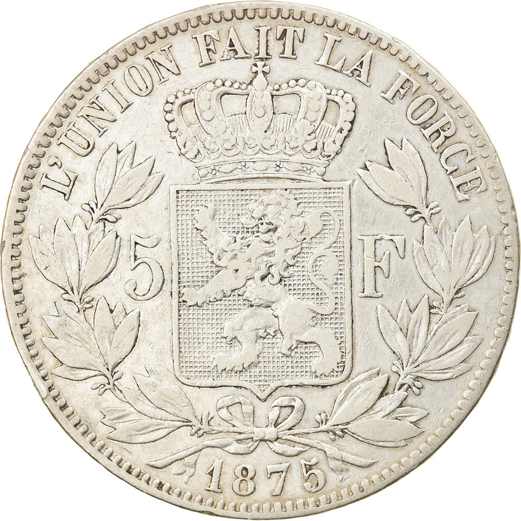 Monnaie, Belgique, Leopold II, 5 Francs, 5 Frank, 1875, TTB+, Argent, KM:24