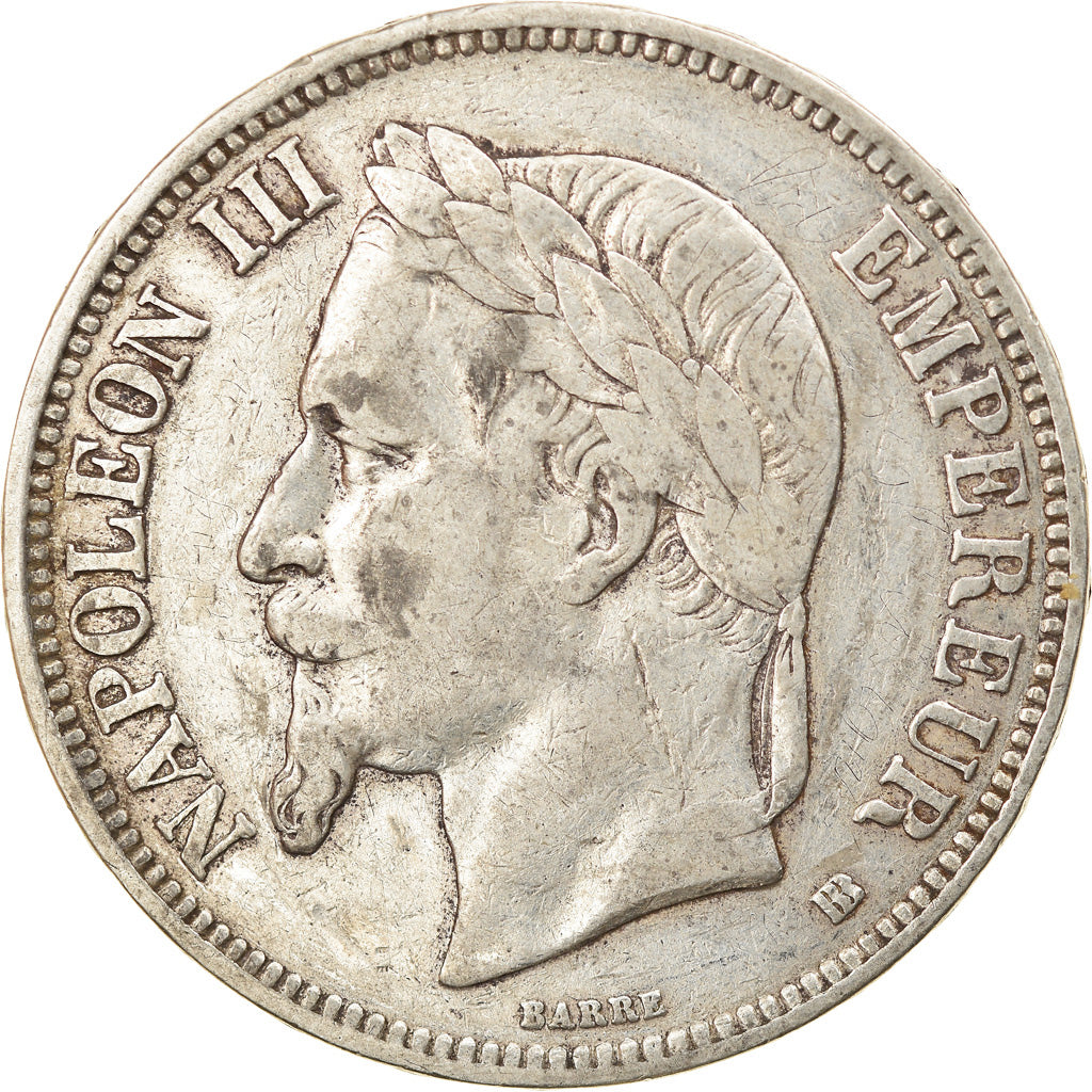 Coin, France, Napoléon III, 5 Francs, 1869, Strasbourg, EF(40-45), Silver