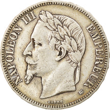 Coin, France, Napoléon III, 5 Francs, 1867, Strasbourg, EF(40-45), Silver