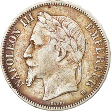 Coin, France, Napoléon III, 5 Francs, 1867, Strasbourg, VF(30-35), Silver