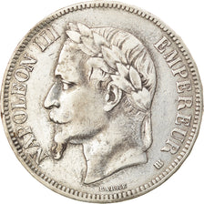 Coin, France, Napoléon III, 5 Francs, 1867, Strasbourg, EF(40-45), Silver
