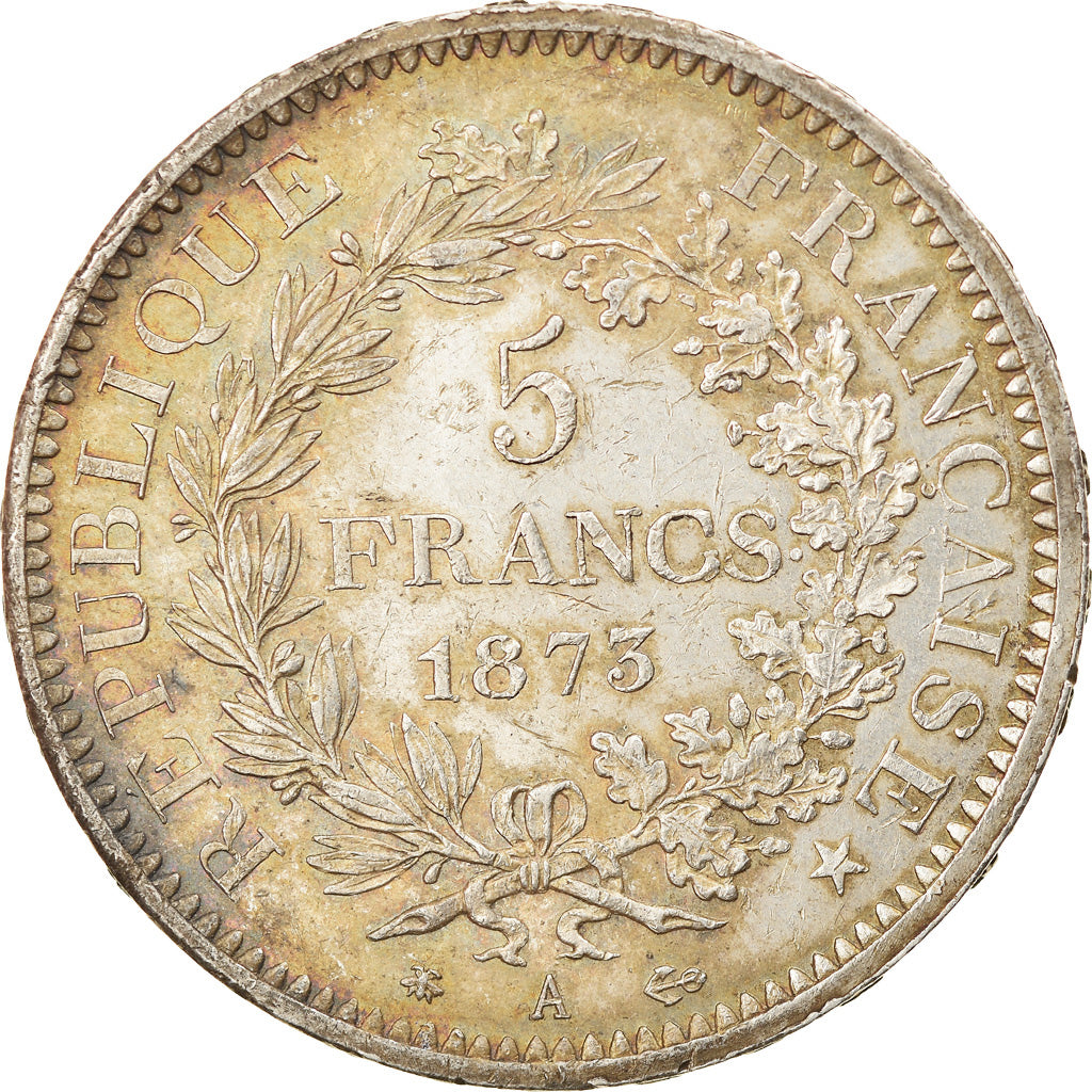 Coin, France, Hercule, 5 Francs, 1873, Paris, AU(55-58), Silver, KM:820.1