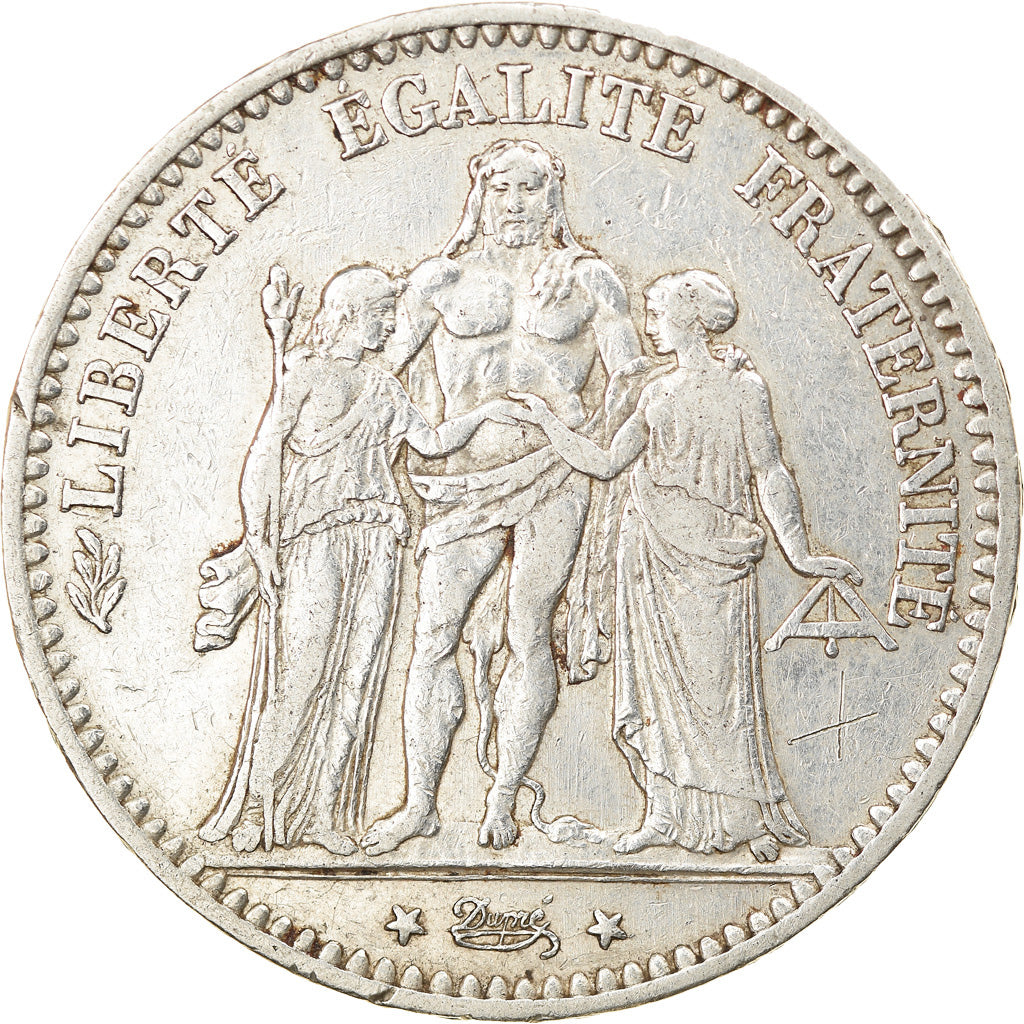 Coin, France, Hercule, 5 Francs, 1875, Paris, EF(40-45), Silver, KM:820.1