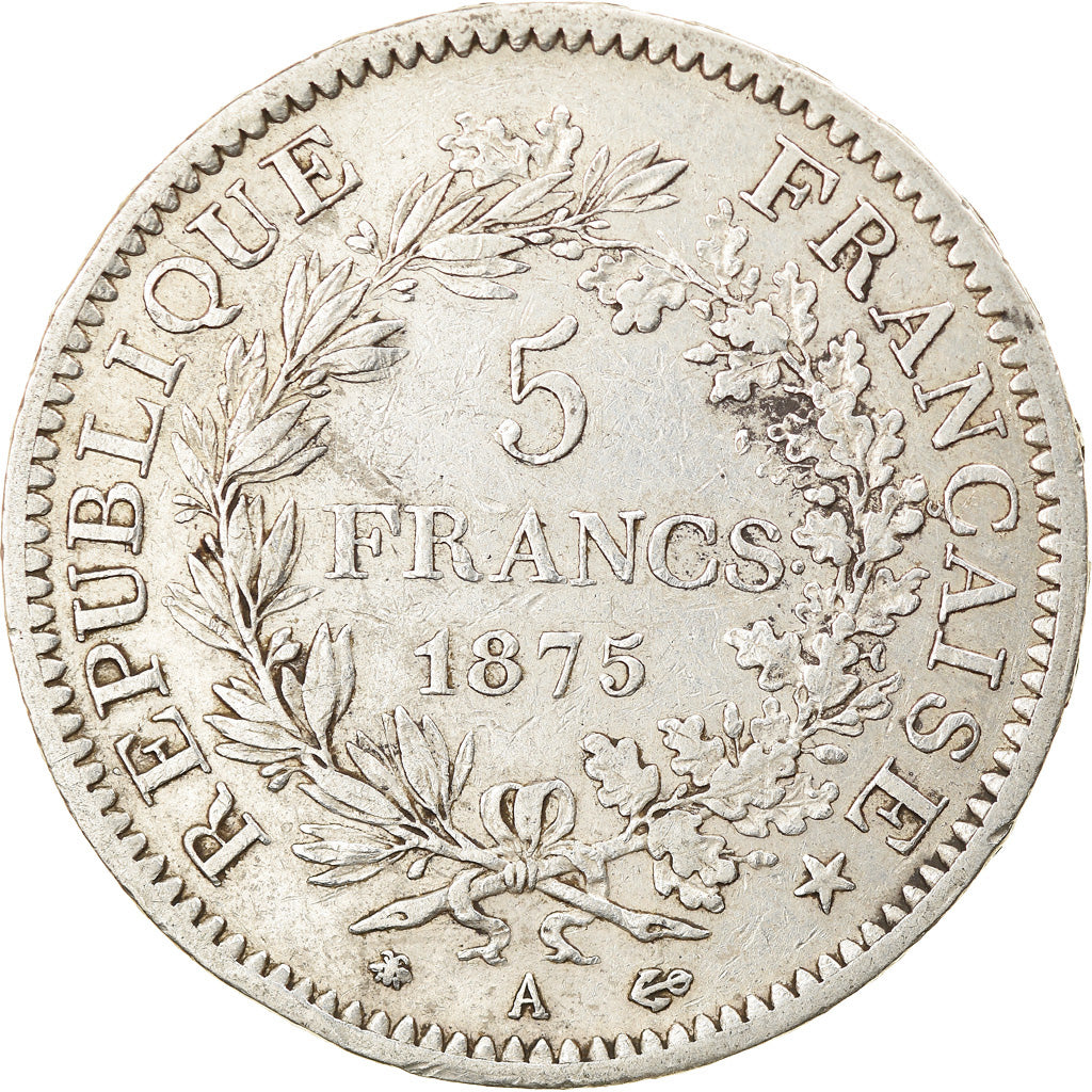 Coin, France, Hercule, 5 Francs, 1875, Paris, EF(40-45), Silver, KM:820.1