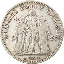 Coin, France, Hercule, 5 Francs, 1875, Bordeaux, EF(40-45), Silver, KM:820.2