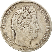 Coin, France, Louis-Philippe, 5 Francs, 1847, Strasbourg, VG(8-10), Silver