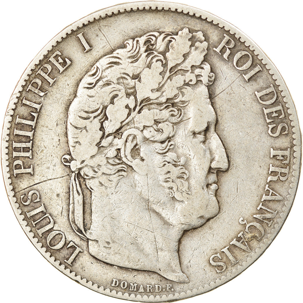 Coin, France, Louis-Philippe, 5 Francs, 1848, Paris, VF(30-35), Silver, KM:749.1