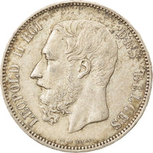 Coin, Belgium, Leopold II, 5 Francs, 5 Frank, 1874, EF(40-45), Silver, KM:24