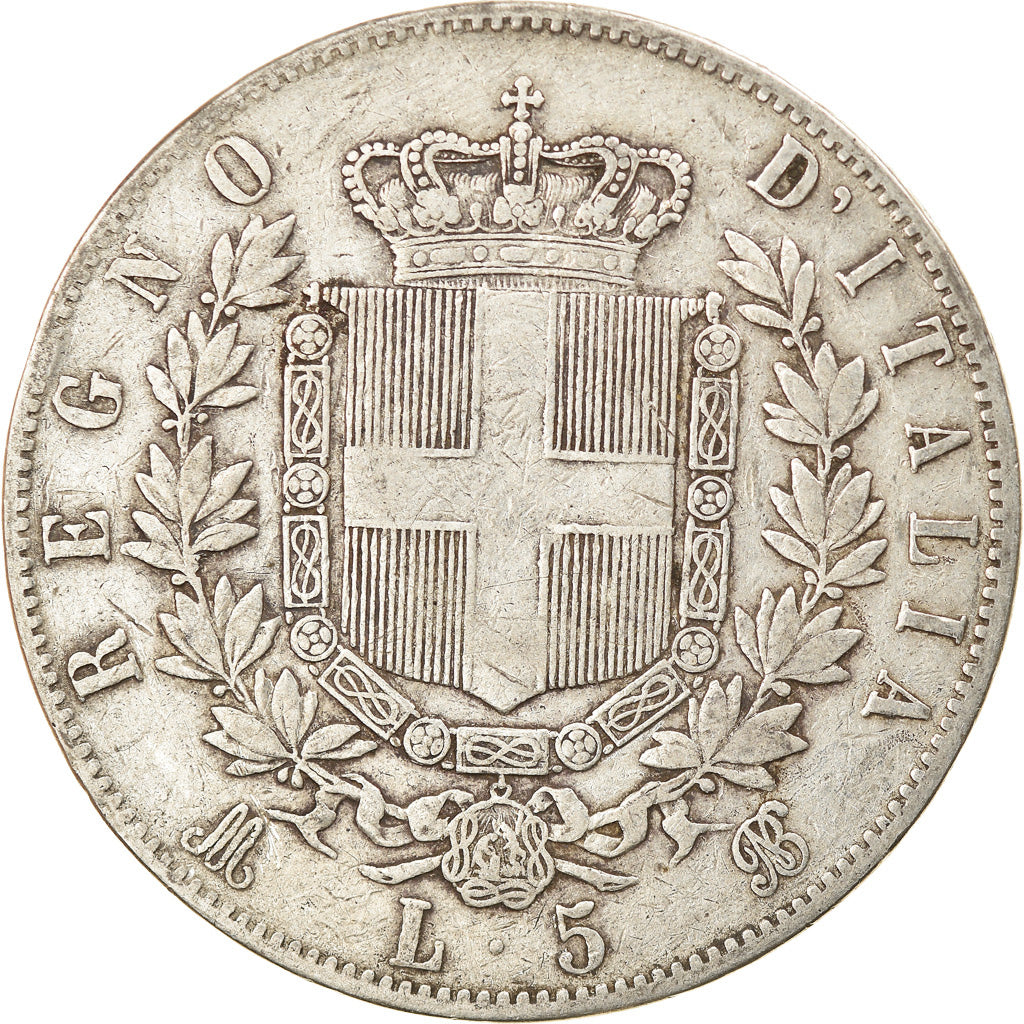 Monnaie, Italie, Vittorio Emanuele II, 5 Lire, 1873, Milan, TTB, Argent, KM:8.3
