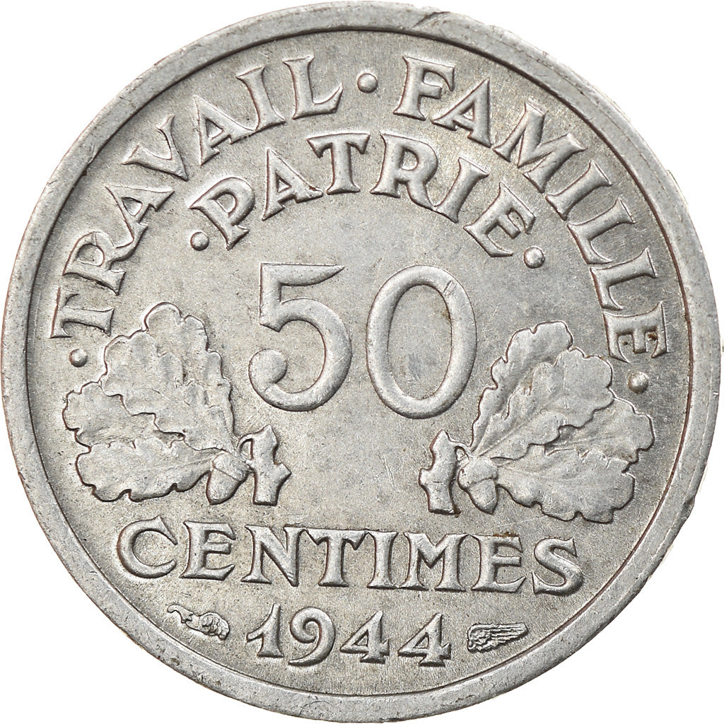 Coin, France, Bazor, 50 Centimes, 1944, Beaumont - Le Roger, AU(55-58)