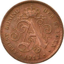 Coin, Belgium, Albert I, 2 Centimes, 1911, AU(50-53), Copper, KM:65