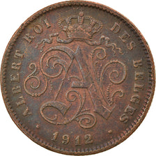 Coin, Belgium, Albert I, 2 Centimes, 1912, EF(40-45), Copper, KM:64