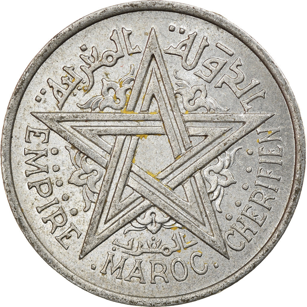 Coin, Morocco, Mohammed V, Franc, 1951, Paris, MS(60-62), Aluminum, KM:46