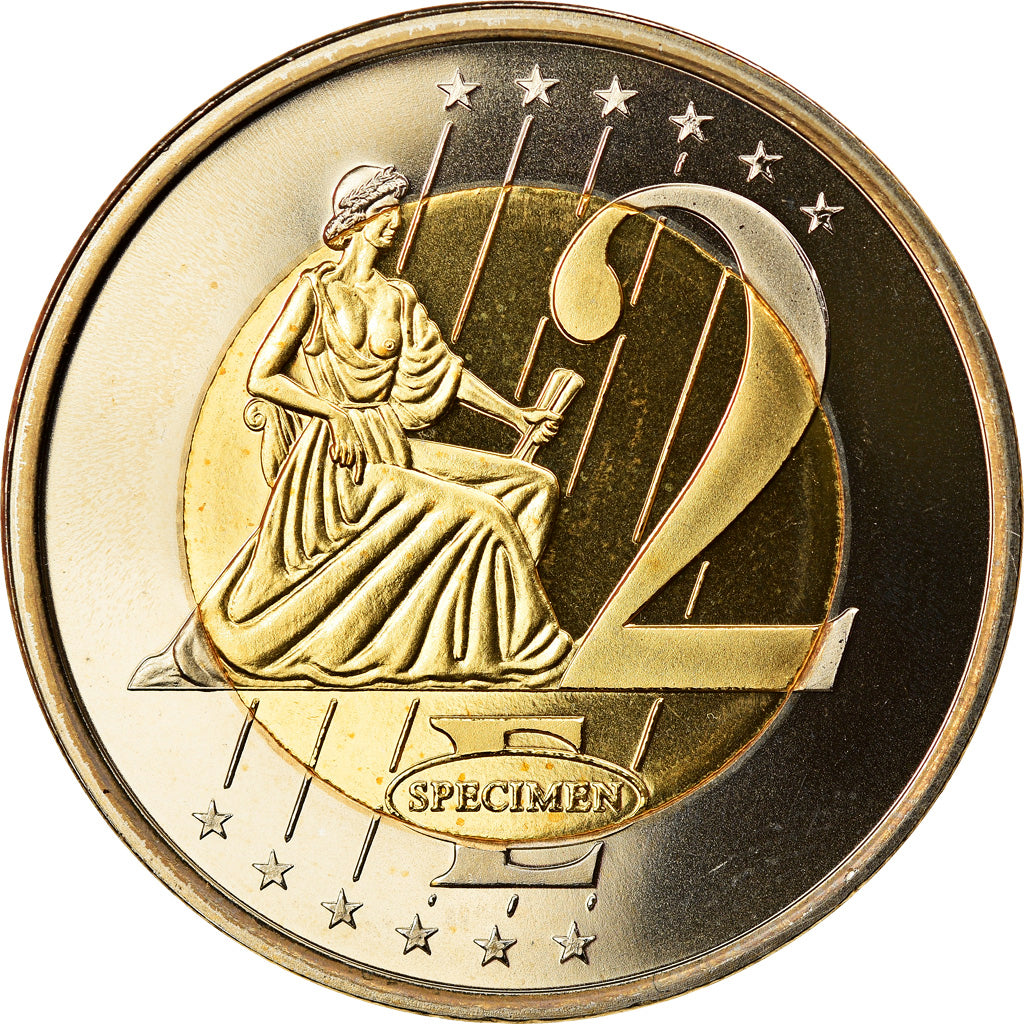 Andorra, medaglia, 2 E, Essai-Trial, 2003, Exonumia, FDC, Bi-metallico
